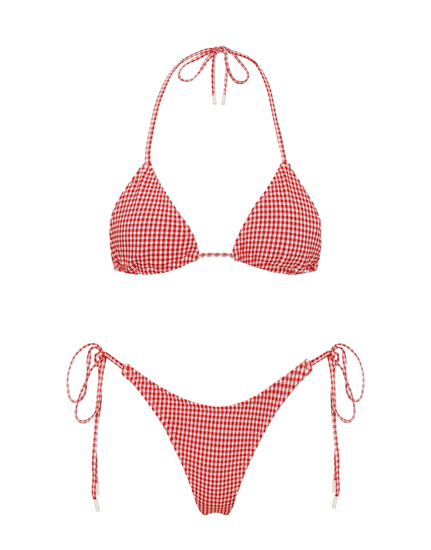 The Vinca in PRON Red Gingham Triangle